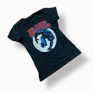 Mighty Fine Black Panther Marvel Graphic Novelty Black Tee T Shirt Medium S